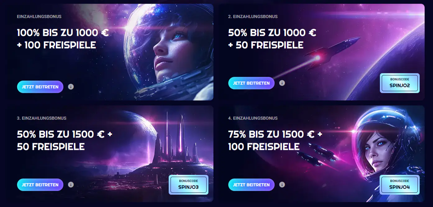 Willkommensbonus Casino Spinjo